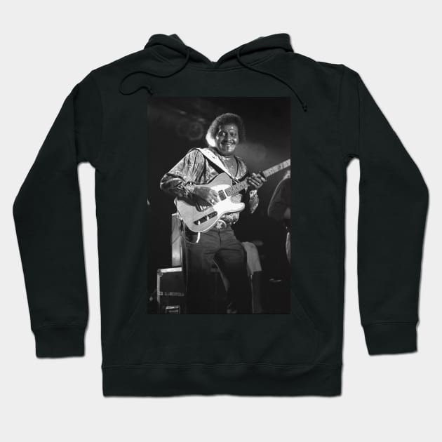 Albert Collins BW Photograph Hoodie by Concert Photos